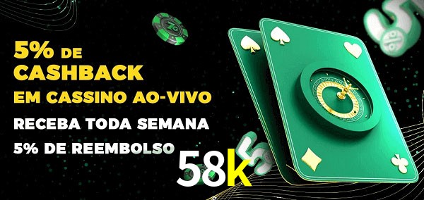 Promoções do cassino ao Vivo 58k
